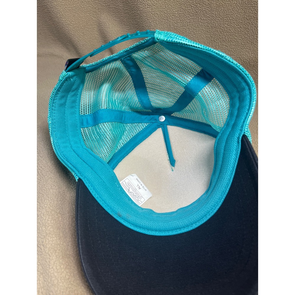 Patagonia Duckbill Trucker Hat Teal Geometric Tribal Mesh Snapback Cap ALL - Picture 10 of 11